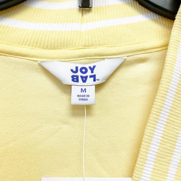 JoyLab Women's Towel Terry Cardigan Midweight Deep V Neck Yellow Size Medium - Picture 5 of 6